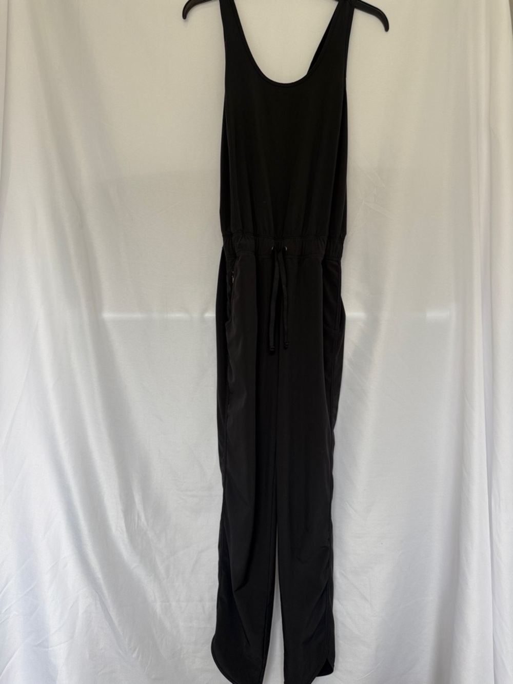Patagonia Black Sleeveless Drawstring Jumpsuit